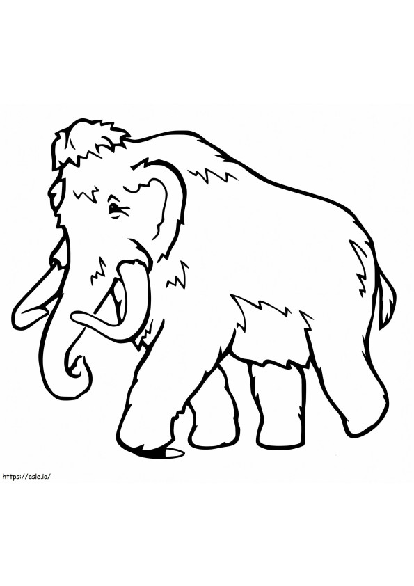 Uwolniony mamut kolorowanka