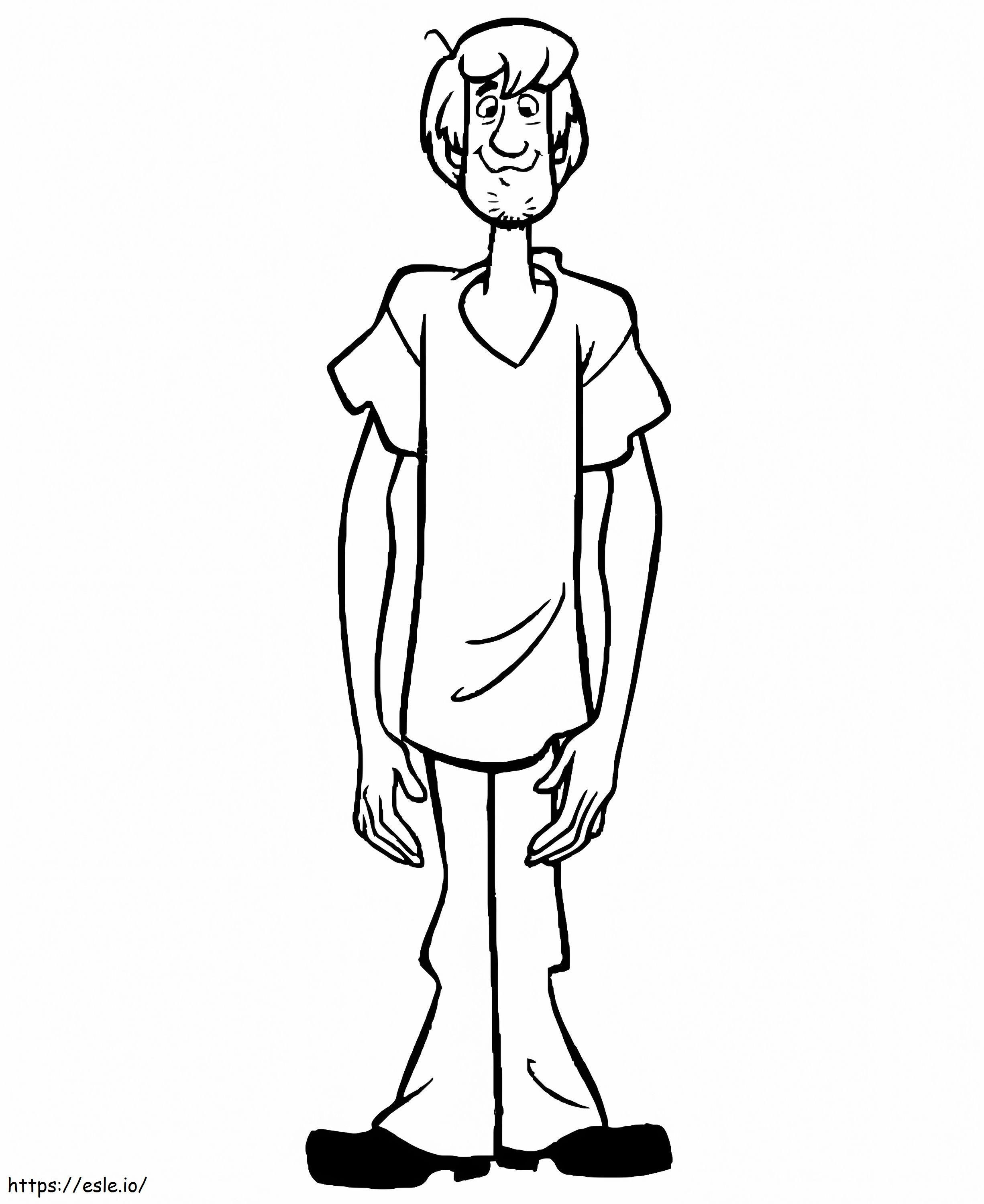 Shaggy Standing coloring page