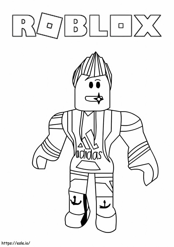 Roblox Soccer Avatar coloring page