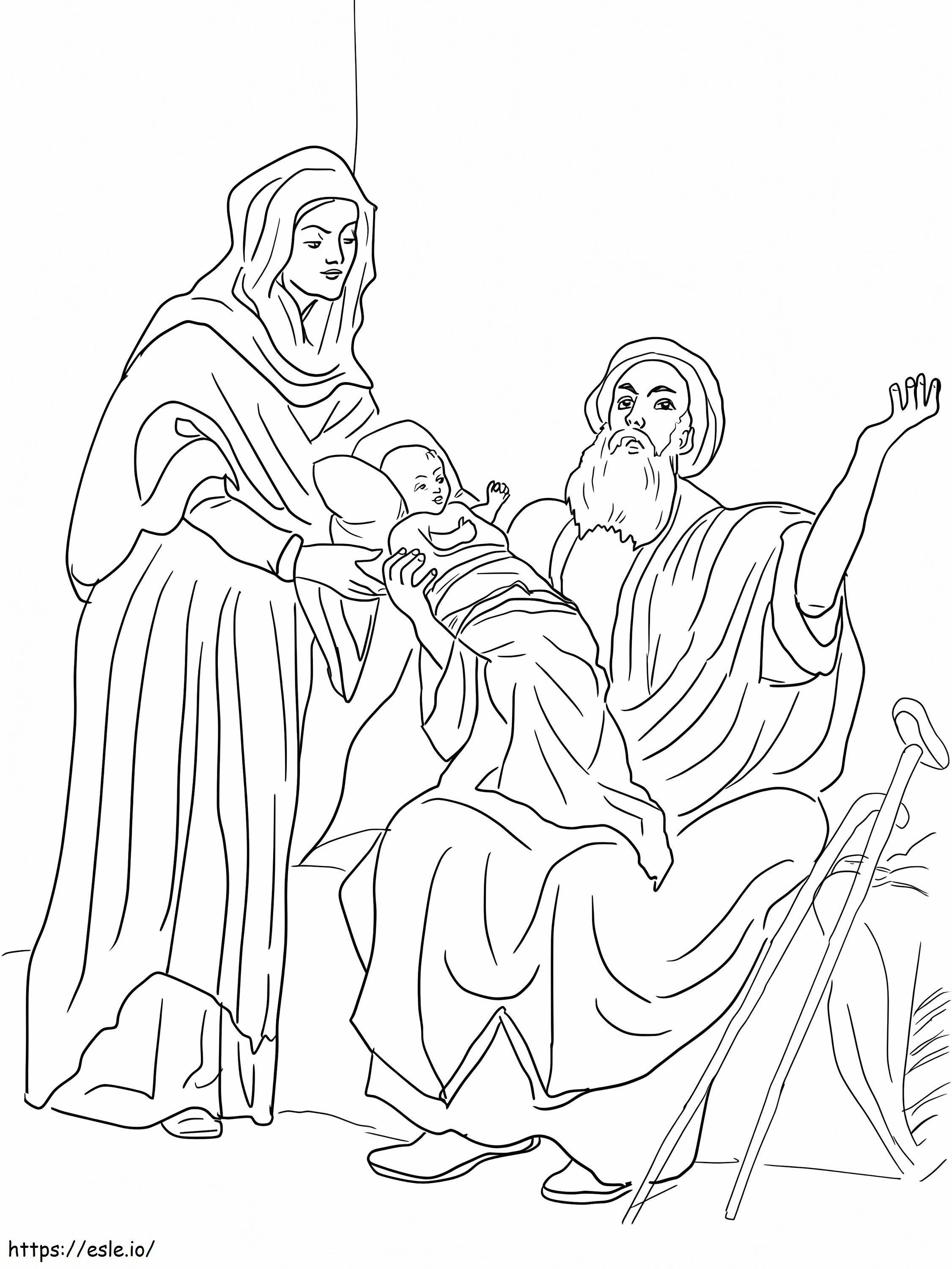 Jesuskind im Tempel ausmalbilder