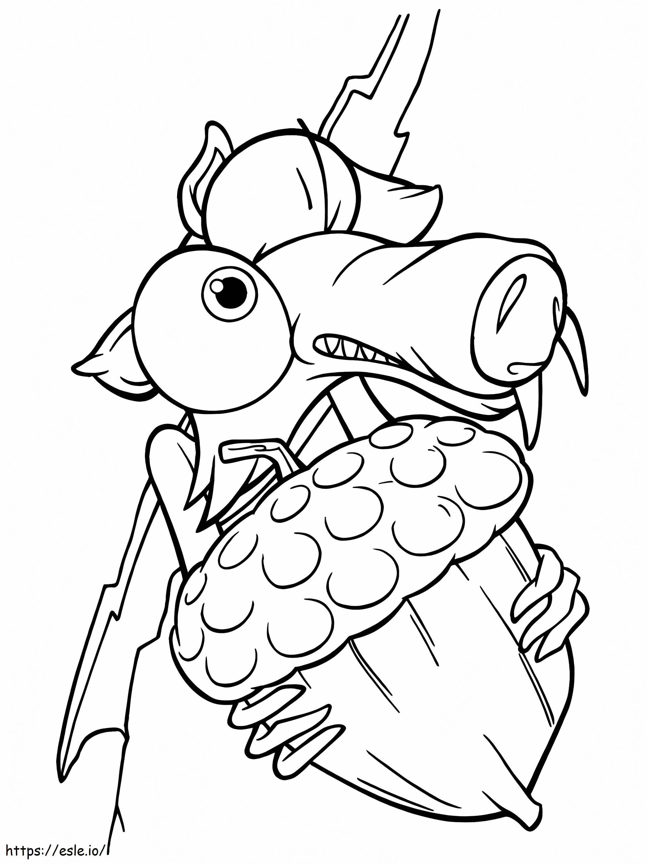 Scrat Holding Acorn coloring page