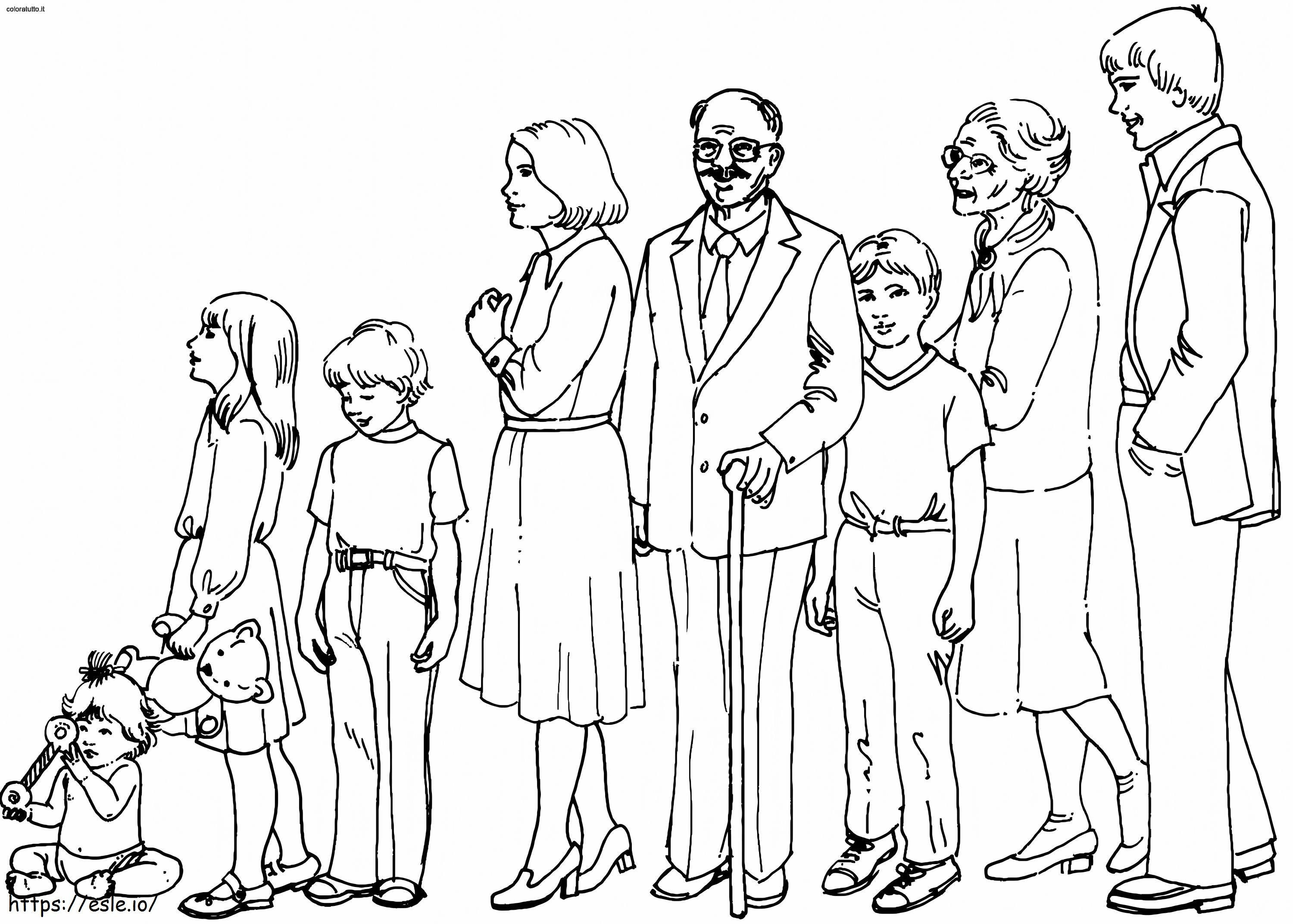 Big Family coloring page