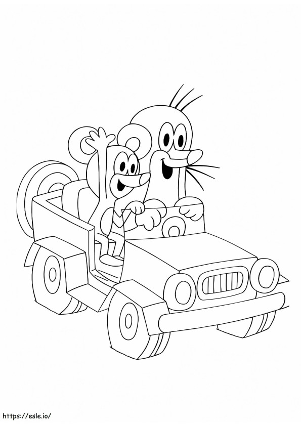 Krtek And Mouse coloring page