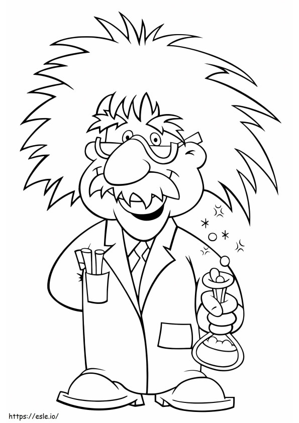 Einstein coloring page