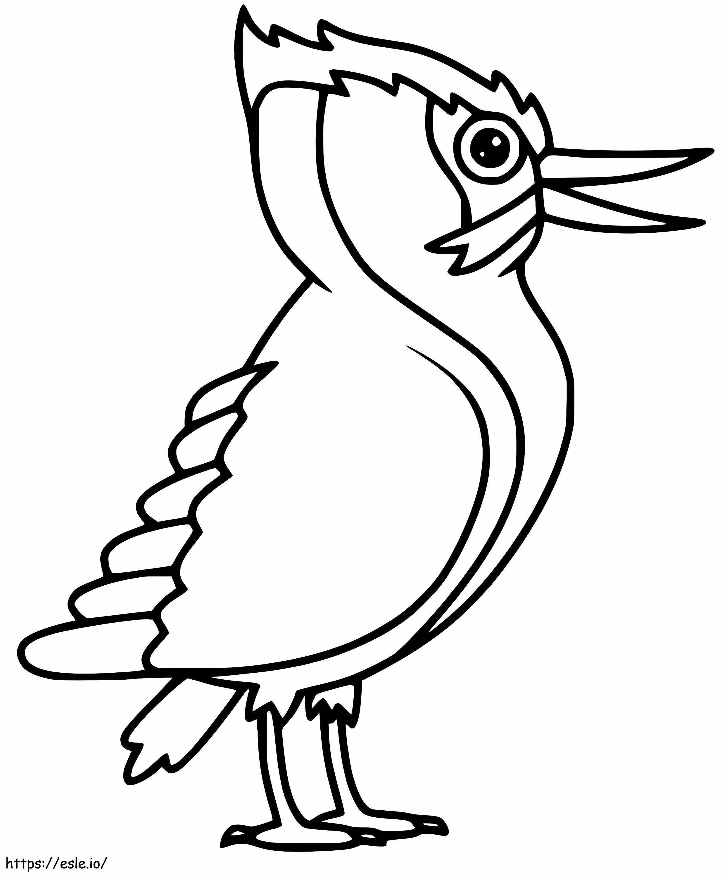 Funny Woodpecker 1 coloring page