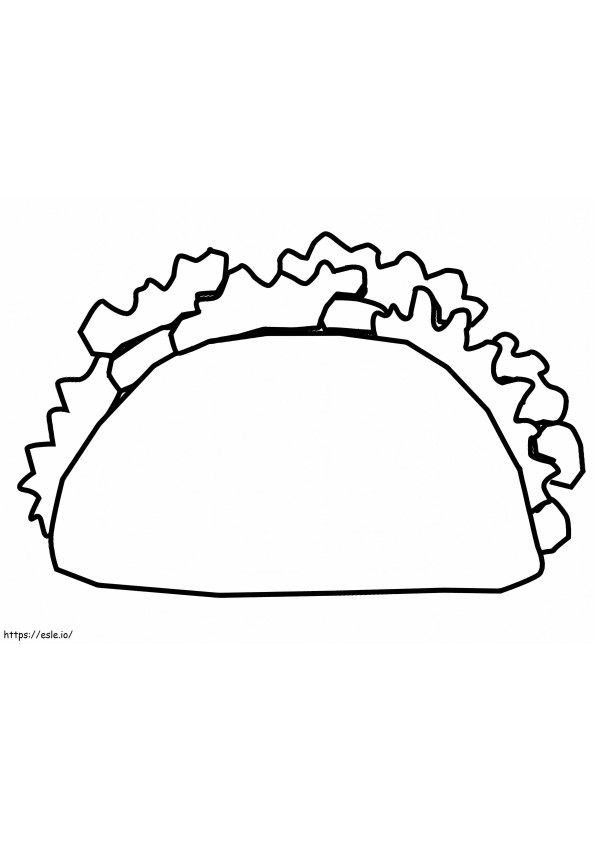 Łatwe Taco kolorowanka