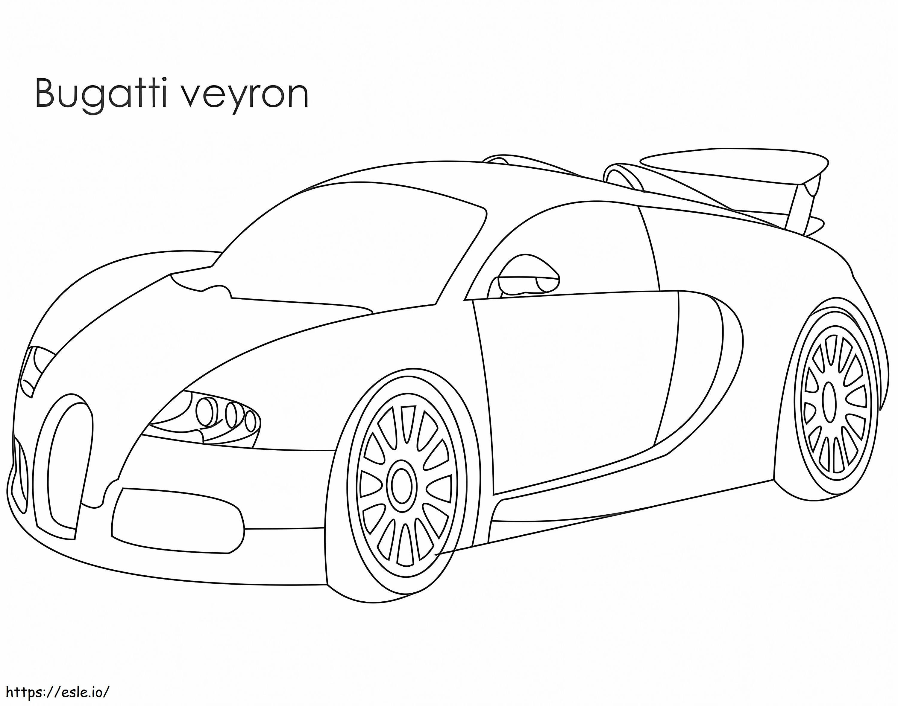 Coloriage Voiture Bugatti 5 à imprimer dessin