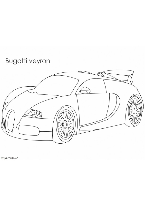 Coche Bugatti 5 para colorear