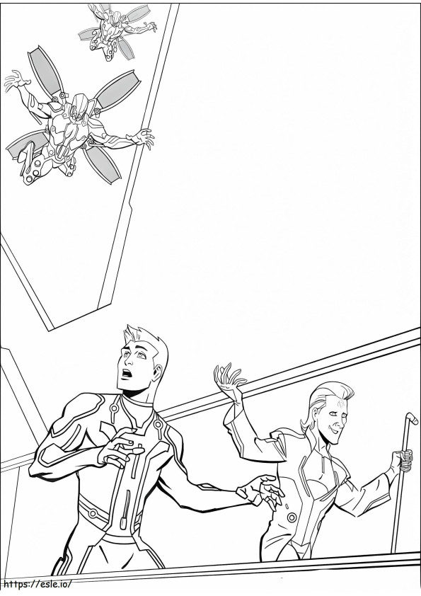Tron And Castor coloring page