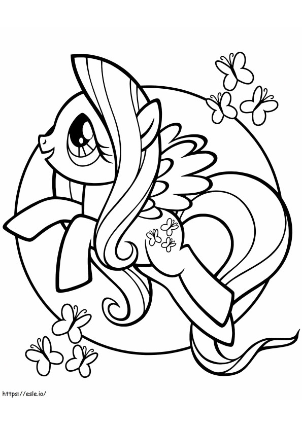 Lovely Fluttershy coloring page