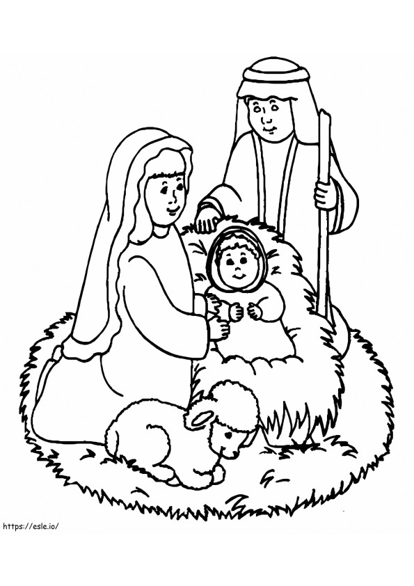 Słodki Dzieciątko Jezus kolorowanka