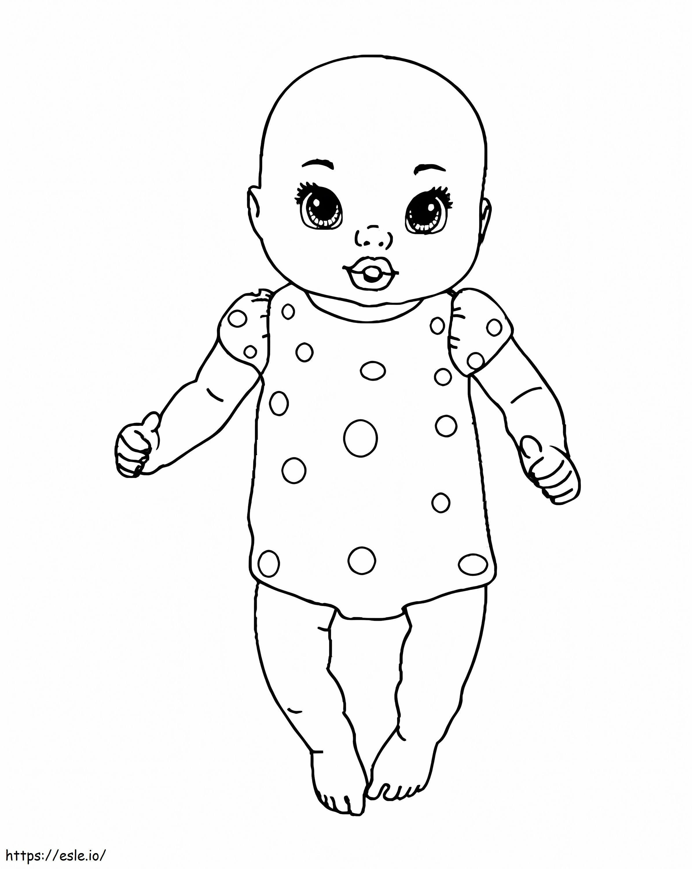 Bebê em pé para colorir