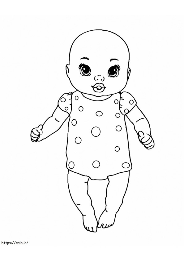Bebê em pé para colorir