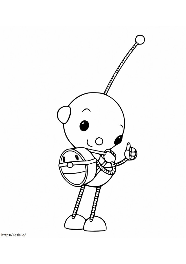 Olie Polie And Backpack coloring page