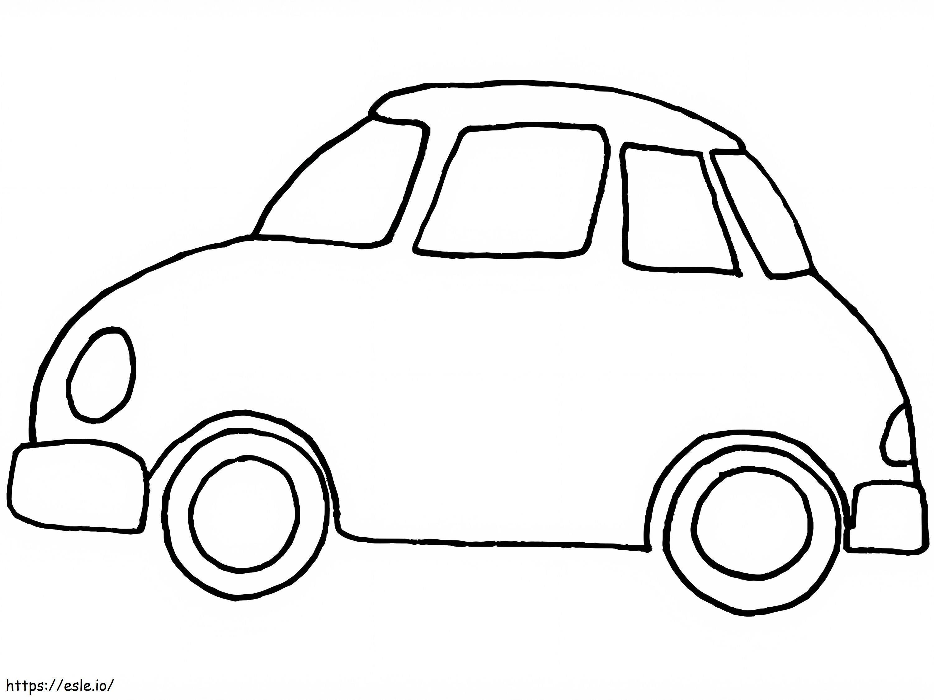 Easy Car coloring page