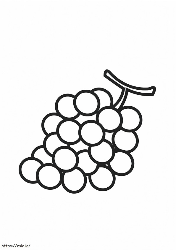 Easy Grapes coloring page