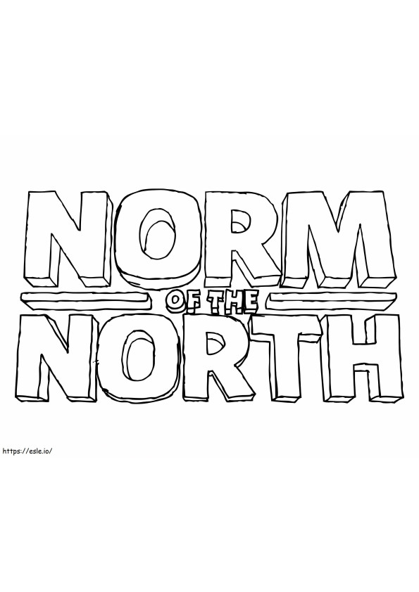 Logotipo de la norma del norte para colorear