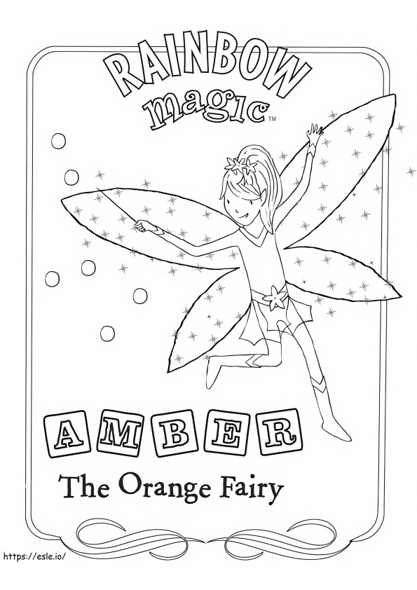 Amber The Orange Fairy coloring page