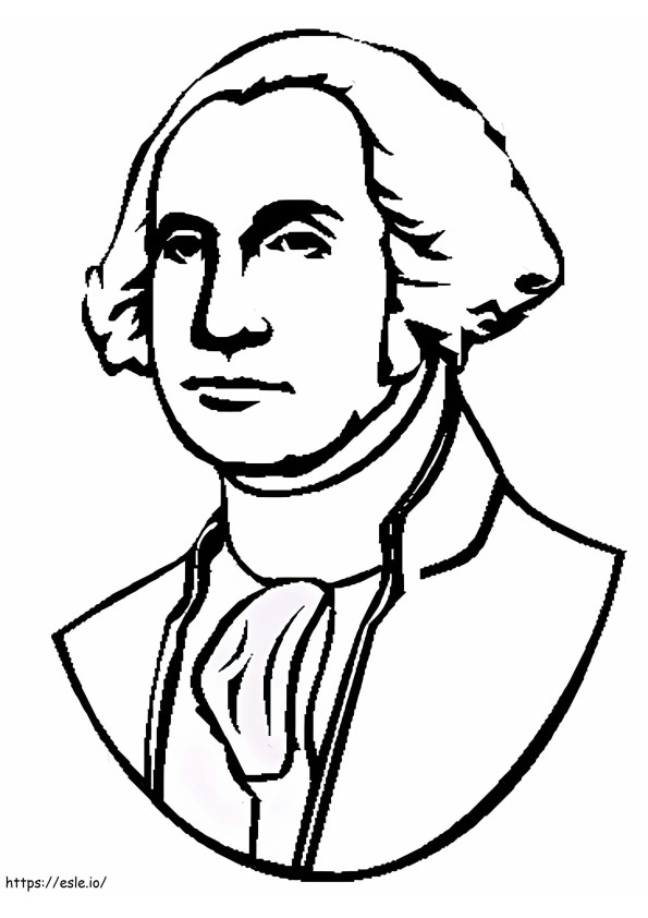 ジョージ・ワシントン大統領 ぬりえ - 塗り絵