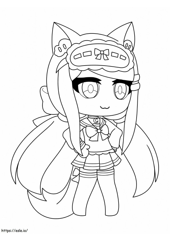 Awesome Gacha Life Character coloring page