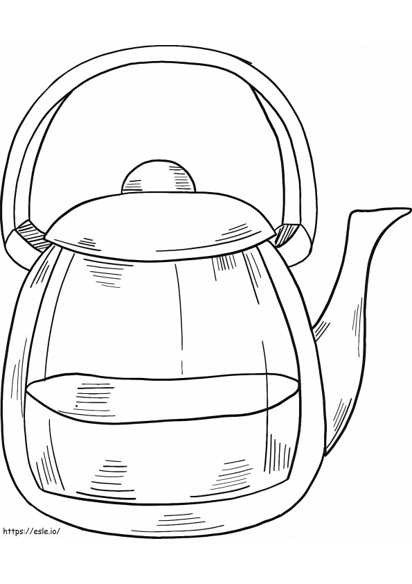 Print Teapot coloring page