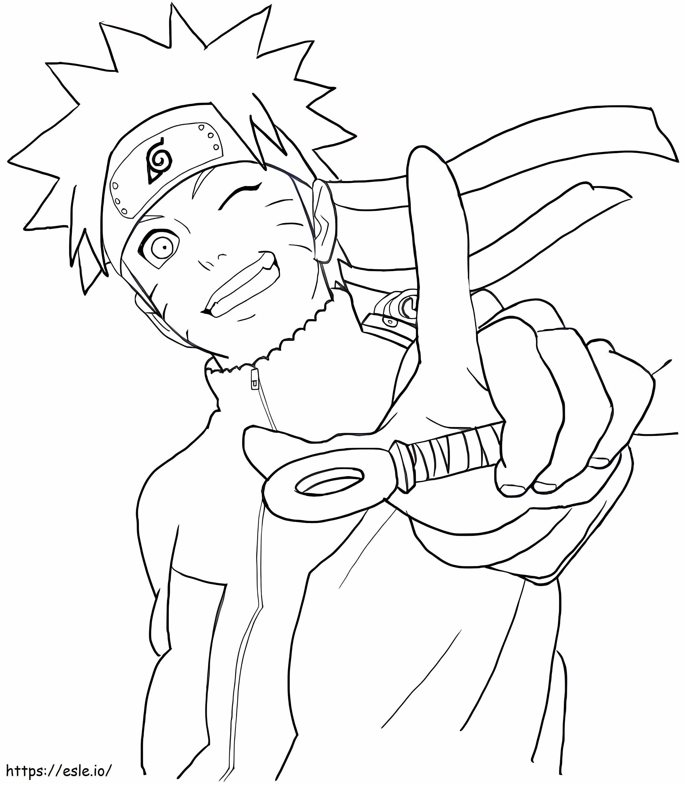 Szczęśliwego Naruto kolorowanka