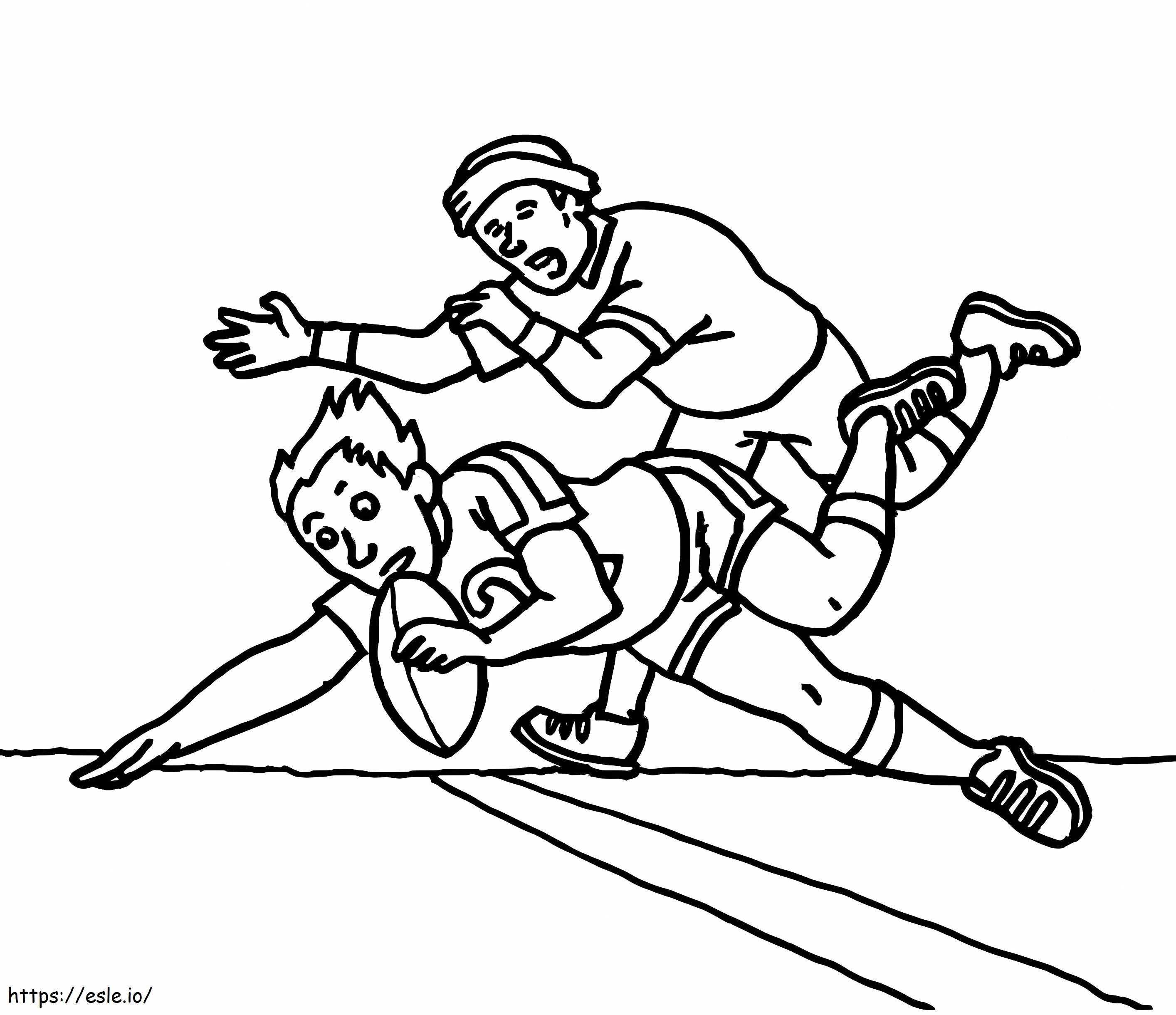 Free Rugby Players coloring page