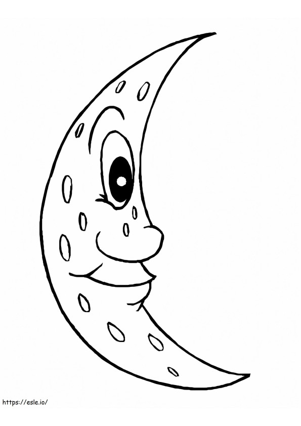 Impressive Moon coloring page