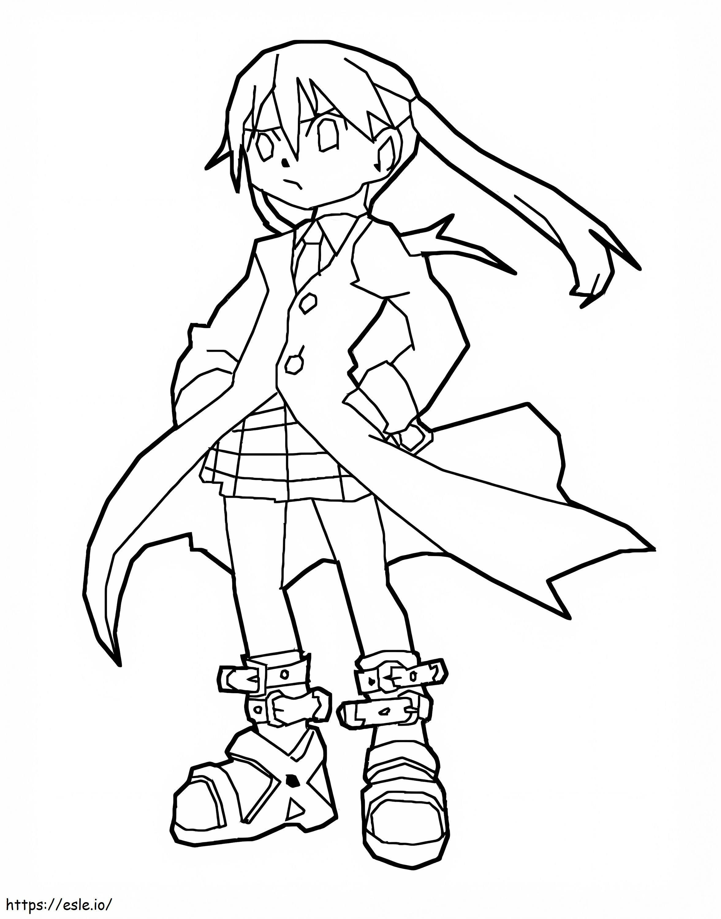Maka Albarn The Soul Eater coloring page