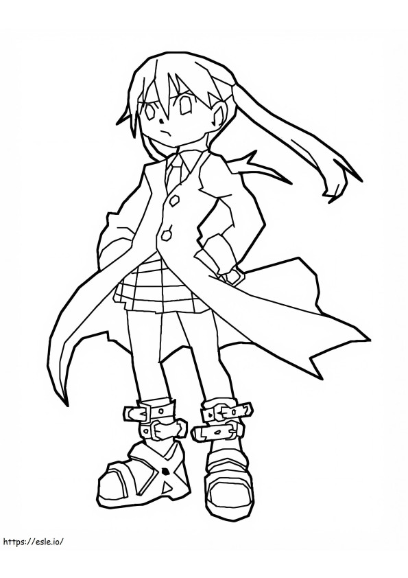 Maka Albarn The Soul Eater coloring page