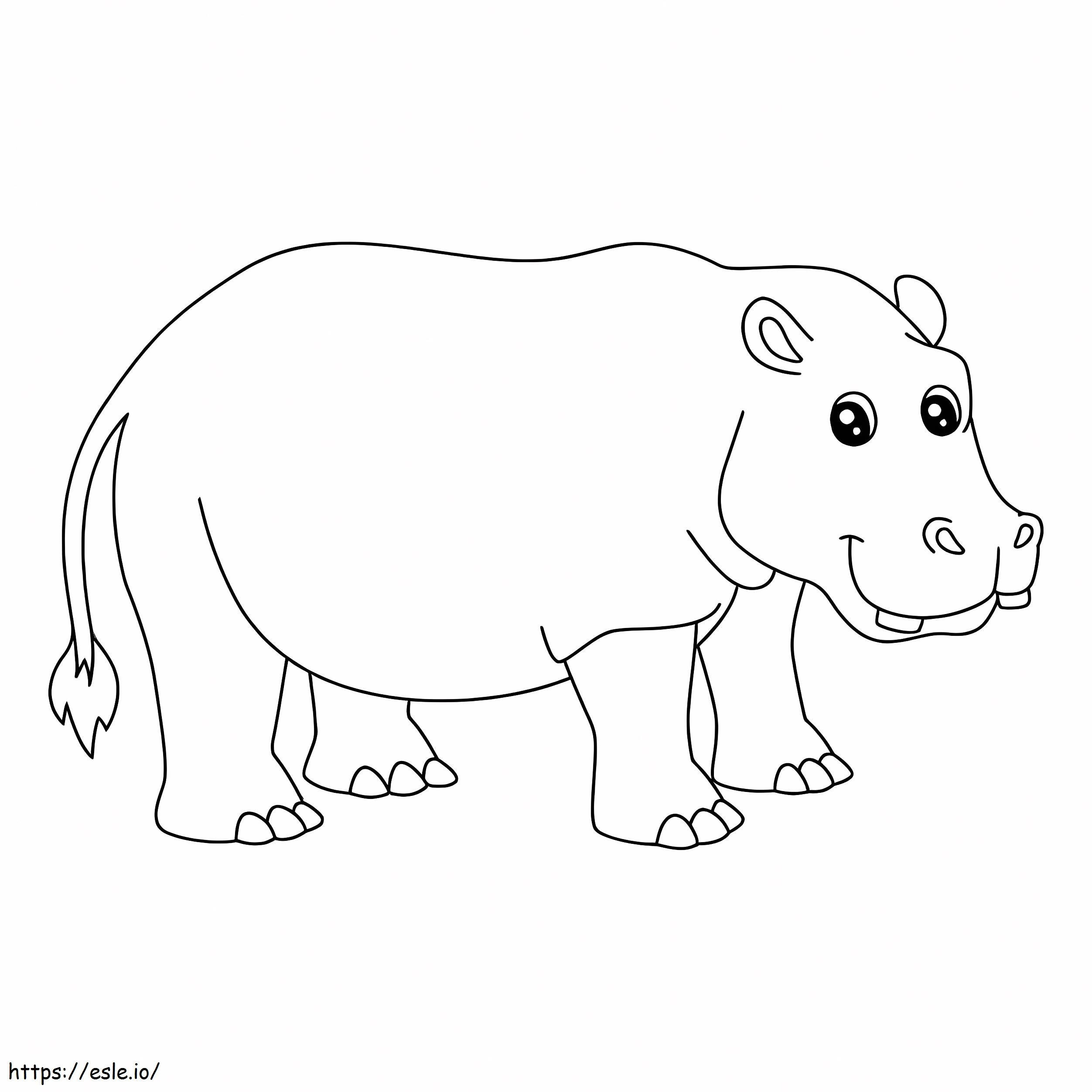 Idealny hipopotam kolorowanka
