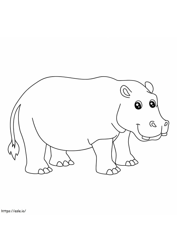Hipopótamo perfecto para colorear