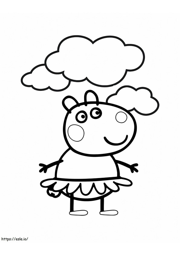 Ballet Suzy Sheep coloring page