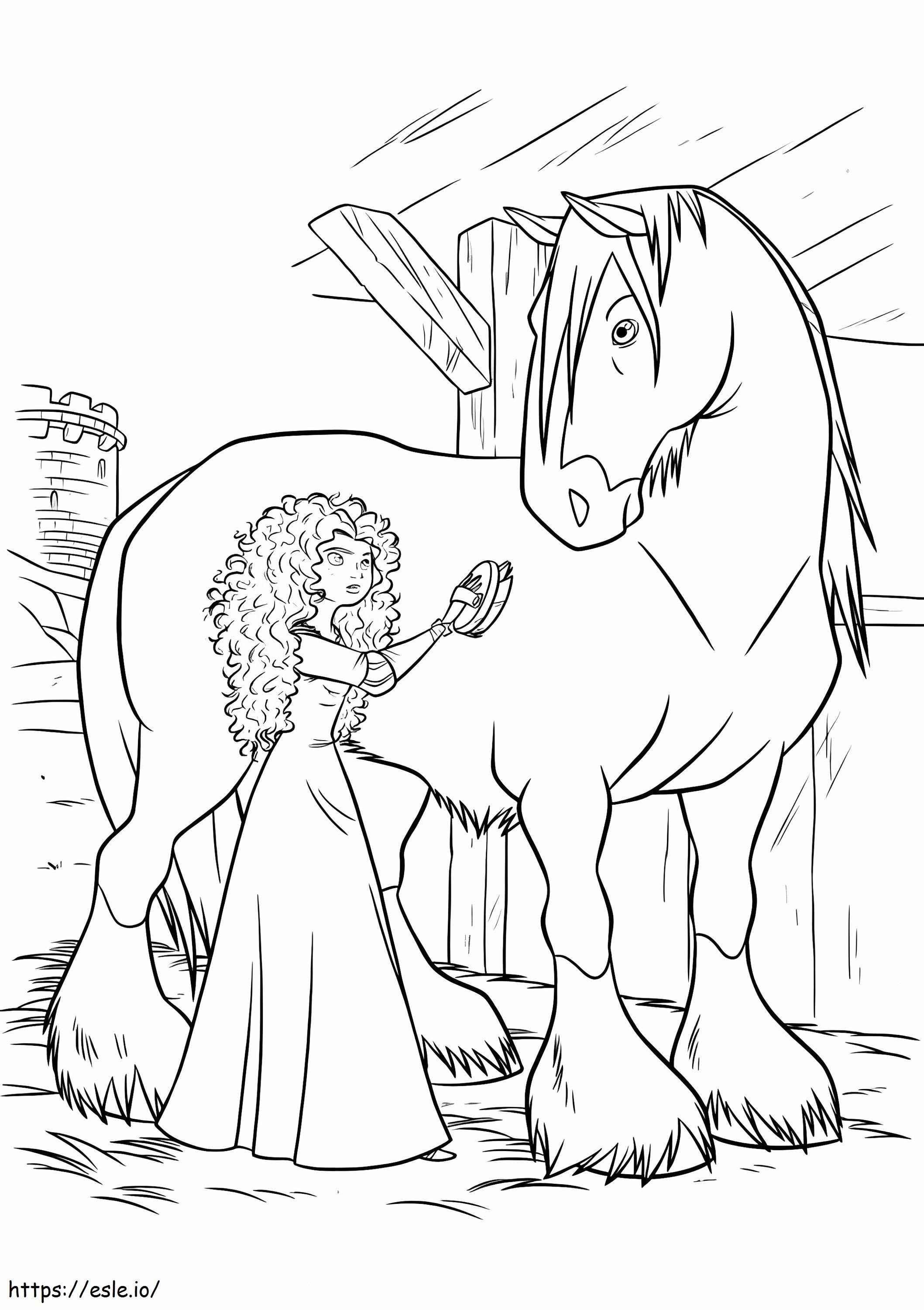 1532573126 Merida Bathing For Angus A4 coloring page