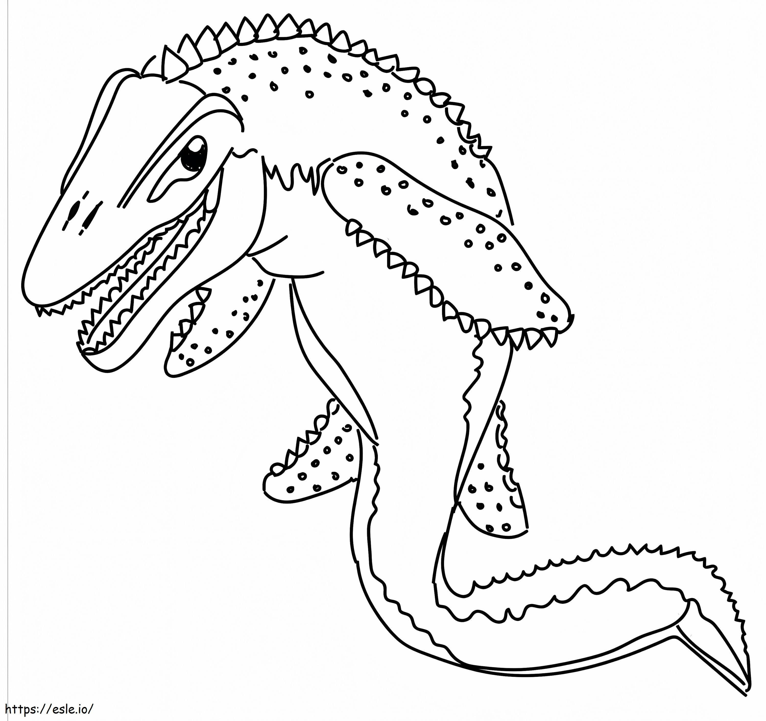 モササウルス恐竜 ぬりえ - 塗り絵