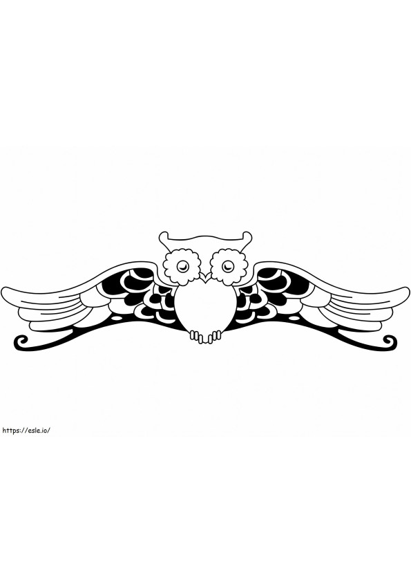 Owl 14 coloring page