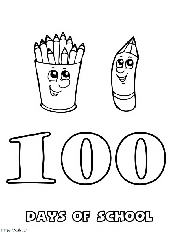 100 Days Of School coloring page