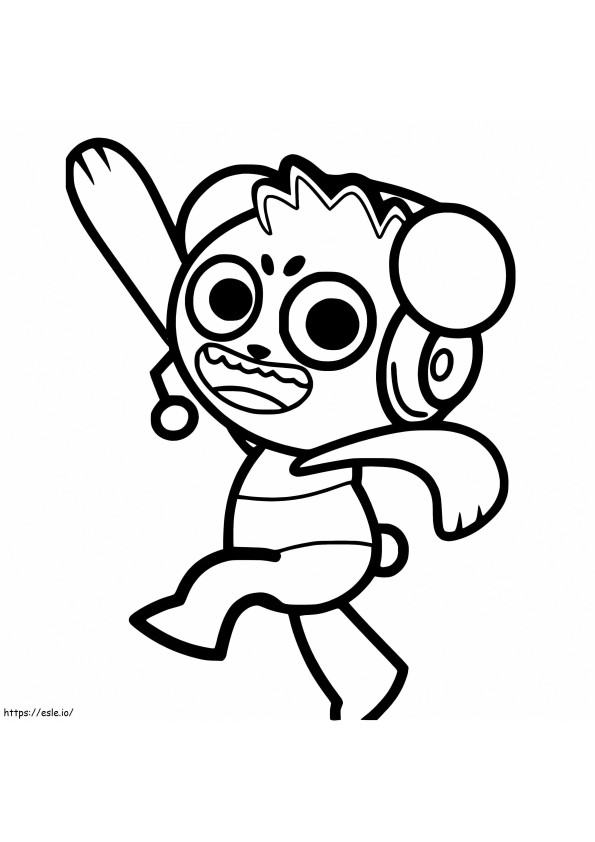 Happy Combo Panda coloring page