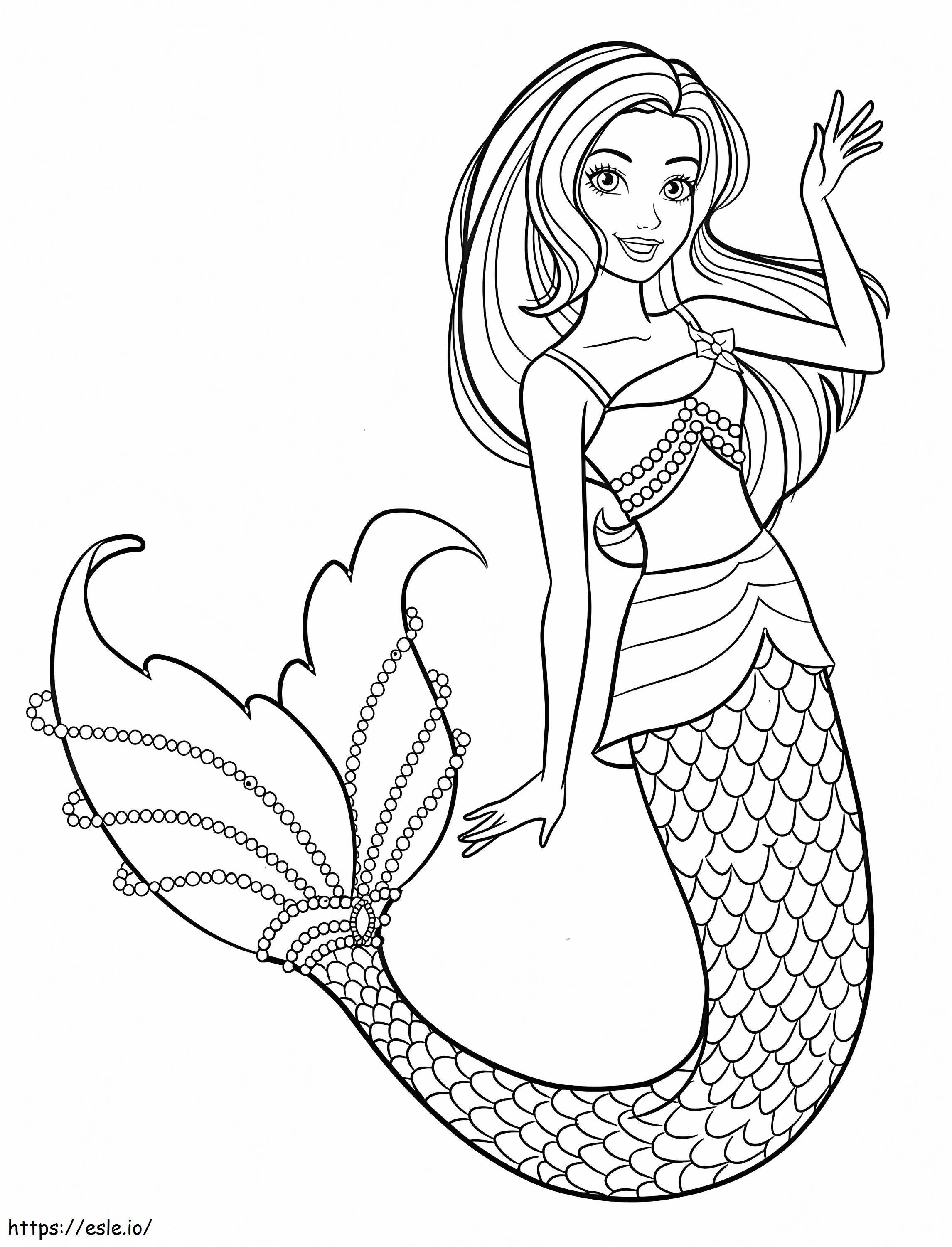 Stunning Mermaid coloring page