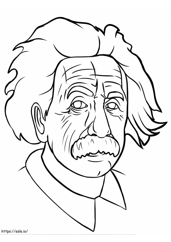 Coloriage Visage d'Einstein à imprimer dessin
