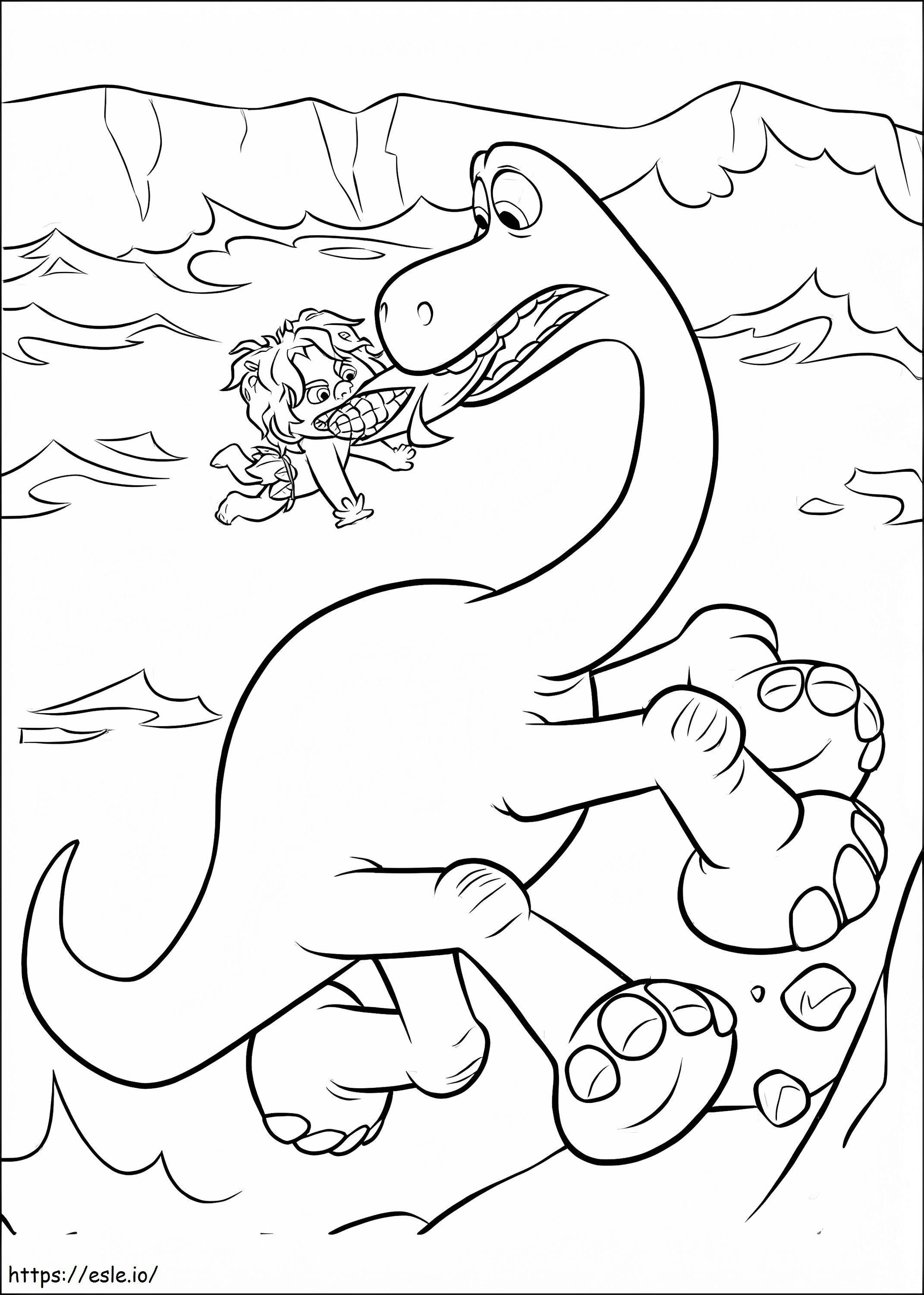 Spot Competes For Food With Arlo coloring page
