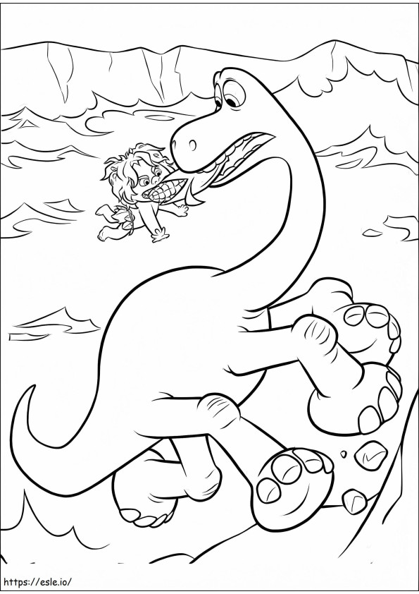 Spot Competes For Food With Arlo coloring page