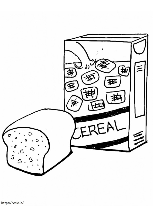 Cereal With Bread coloring page