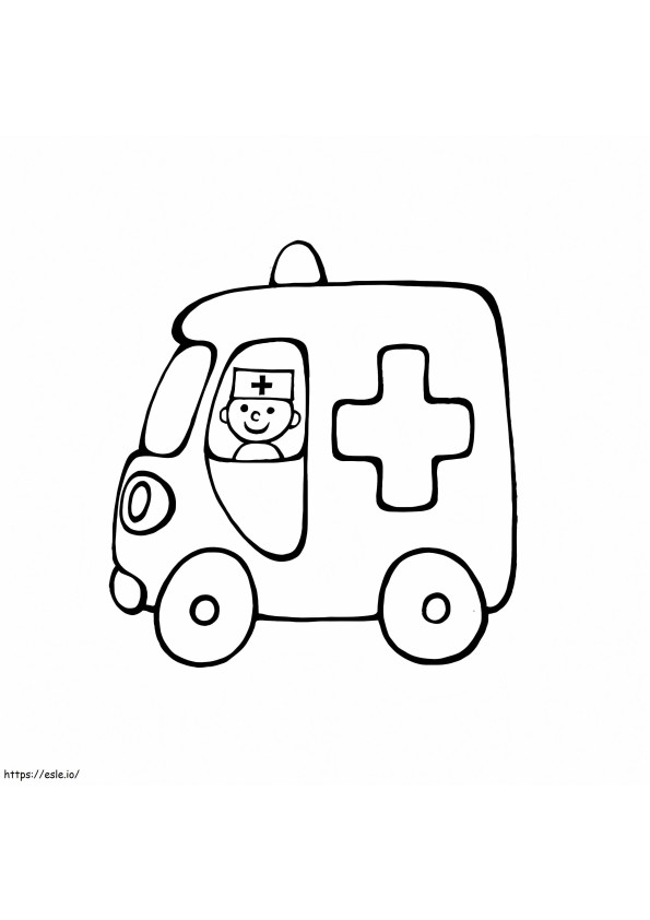 Ambulance 8 coloring page