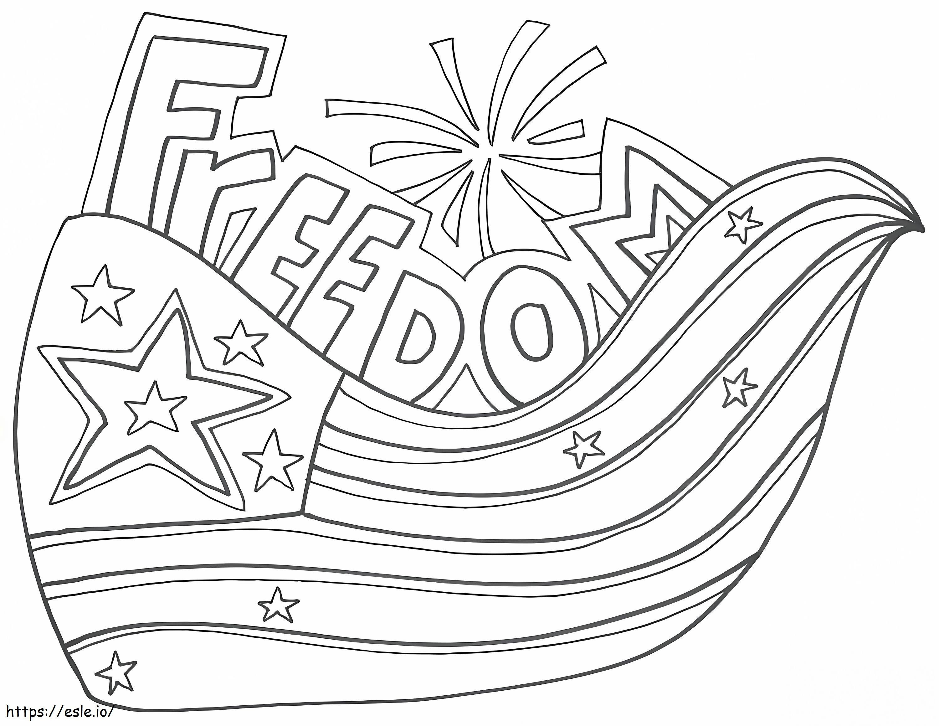 Coloriage Jour de l'Indépendance américaine 3 à imprimer dessin