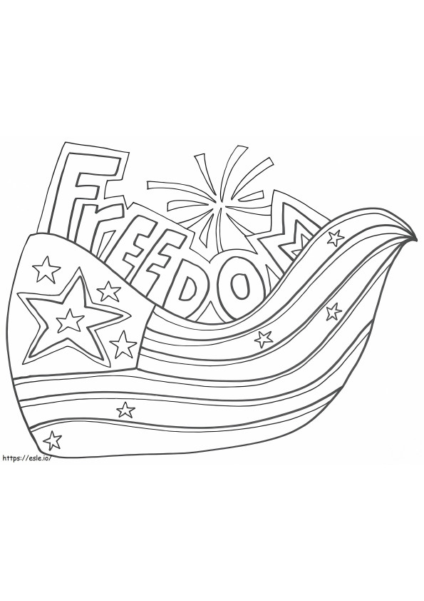 Coloriage Jour de l'Indépendance américaine 3 à imprimer dessin