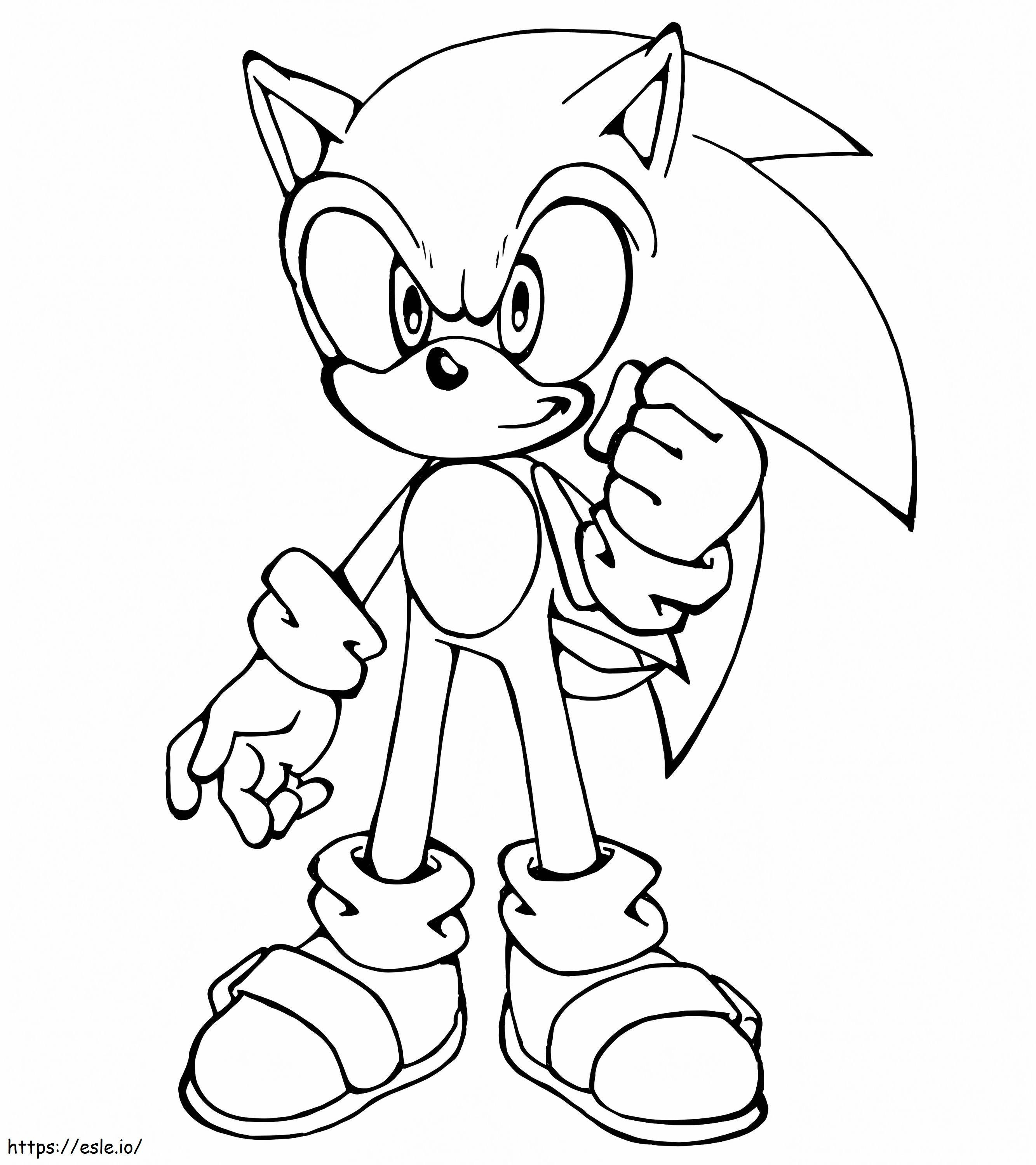 Strong Sonic coloring page