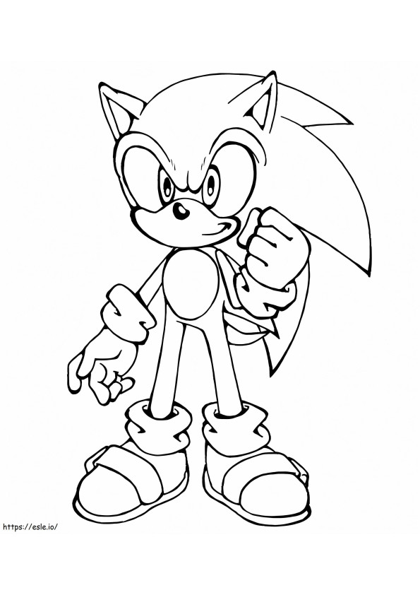 Sonic fuerte para colorear