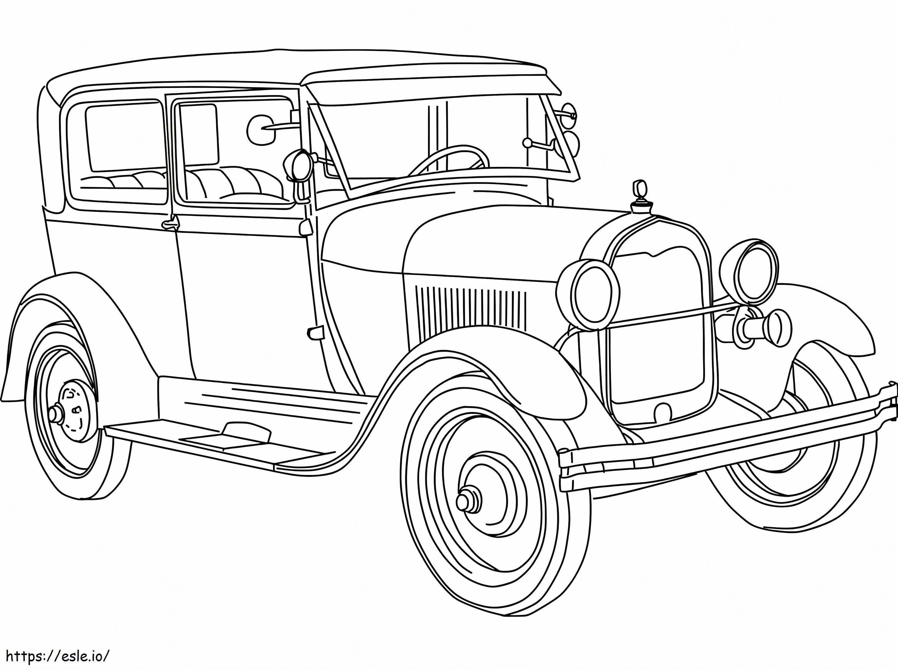 Ford-model A uit 1928 kleurplaat kleurplaat