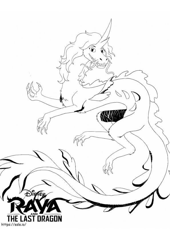 Dragon Sisu 2 coloring page